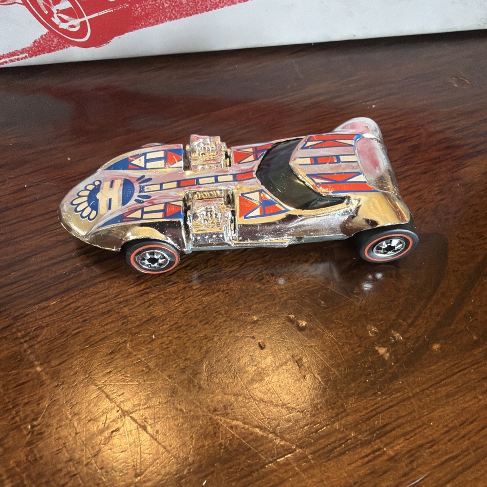 VINTAGE HOT WHEELS RED LINE HONG KONG 1968 TWINMILL CHROME!